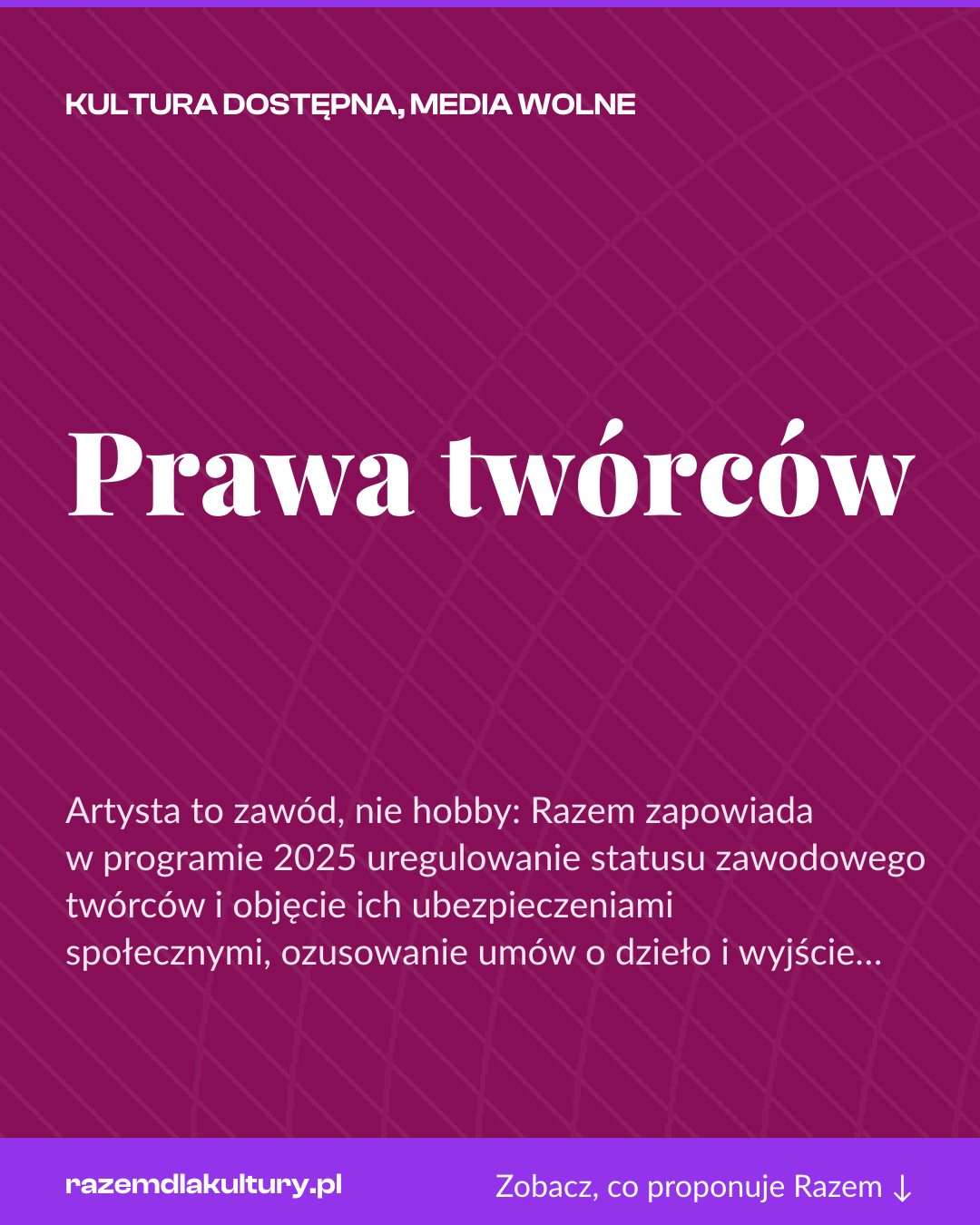 Grafika pionowa do udostępnienia: Prawa twórców