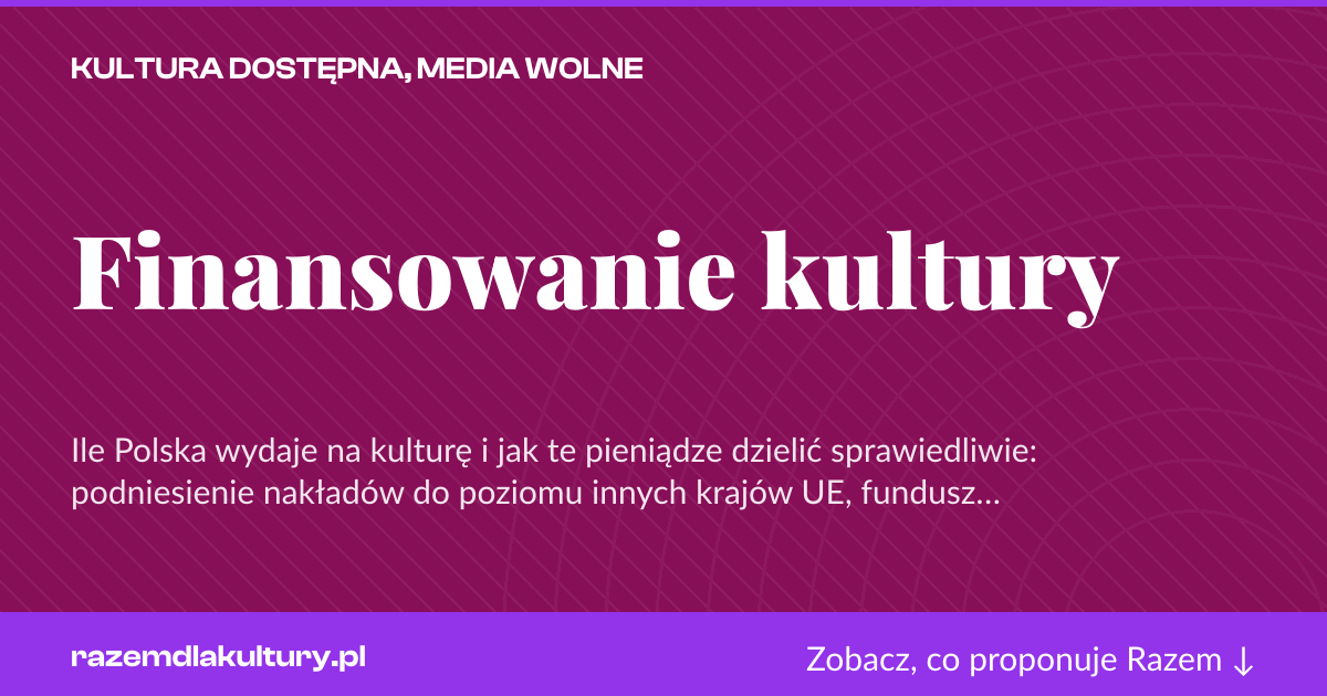Karta social do udostępnienia: Finansowanie kultury