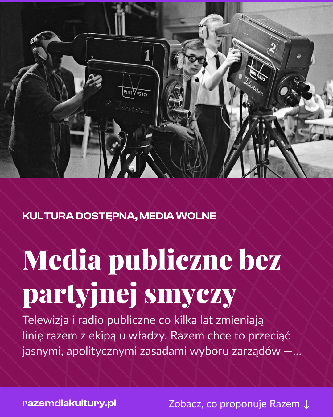 Grafika pionowa do udostępnienia: Media publiczne bez partyjnej smyczy